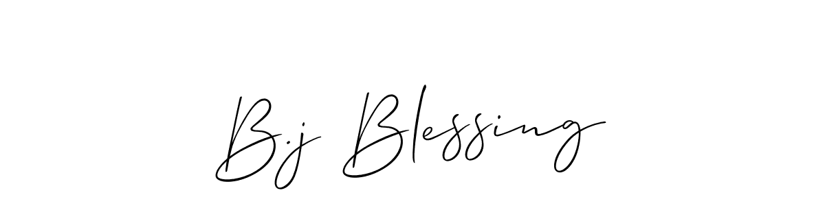 You should practise on your own different ways (Allison_Script) to write your name (B.j Blessing) in signature. don't let someone else do it for you. B.j Blessing signature style 2 images and pictures png