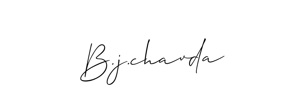 Make a beautiful signature design for name B.j.chavda. With this signature (Allison_Script) style, you can create a handwritten signature for free. B.j.chavda signature style 2 images and pictures png