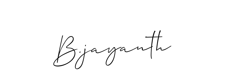 You should practise on your own different ways (Allison_Script) to write your name (B.jayanth) in signature. don't let someone else do it for you. B.jayanth signature style 2 images and pictures png