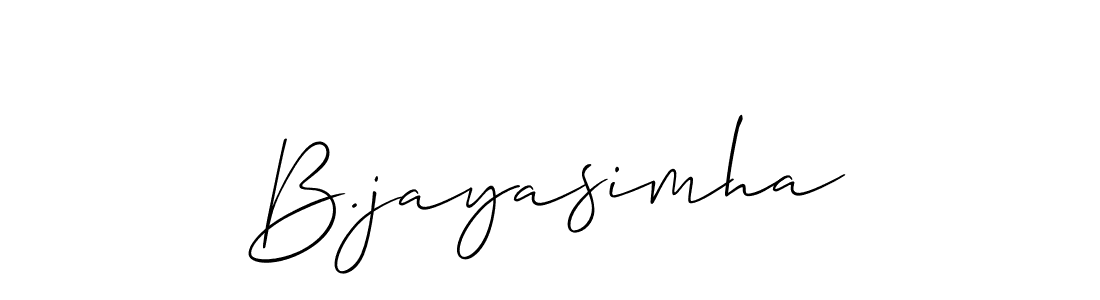 How to make B.jayasimha name signature. Use Allison_Script style for creating short signs online. This is the latest handwritten sign. B.jayasimha signature style 2 images and pictures png
