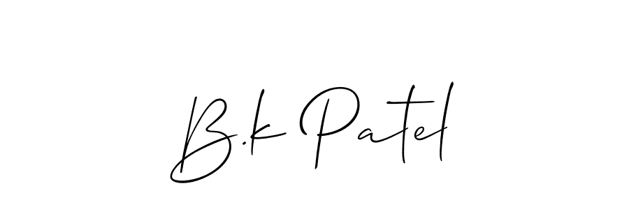 Also we have B.k Patel name is the best signature style. Create professional handwritten signature collection using Allison_Script autograph style. B.k Patel signature style 2 images and pictures png