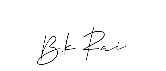 Best and Professional Signature Style for B.k Rai. Allison_Script Best Signature Style Collection. B.k Rai signature style 2 images and pictures png