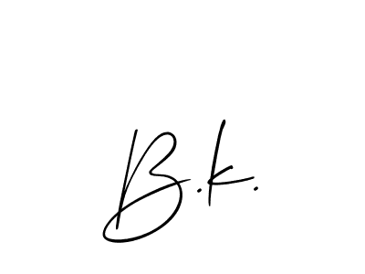 if you are searching for the best signature style for your name B.k.. so please give up your signature search. here we have designed multiple signature styles  using Allison_Script. B.k. signature style 2 images and pictures png