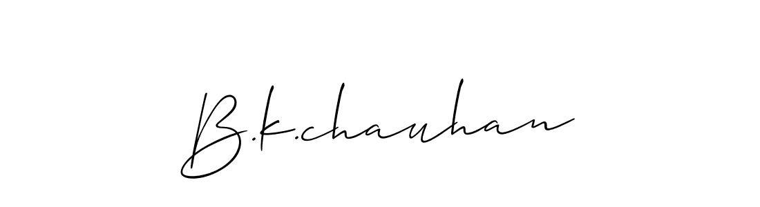 Also You can easily find your signature by using the search form. We will create B.k.chauhan name handwritten signature images for you free of cost using Allison_Script sign style. B.k.chauhan signature style 2 images and pictures png