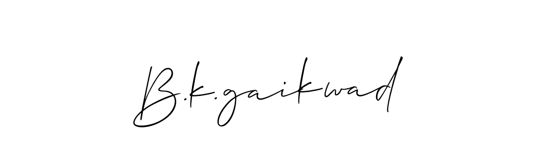 How to make B.k.gaikwad signature? Allison_Script is a professional autograph style. Create handwritten signature for B.k.gaikwad name. B.k.gaikwad signature style 2 images and pictures png