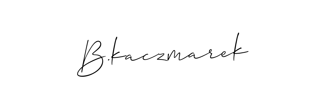 if you are searching for the best signature style for your name B.kaczmarek. so please give up your signature search. here we have designed multiple signature styles  using Allison_Script. B.kaczmarek signature style 2 images and pictures png