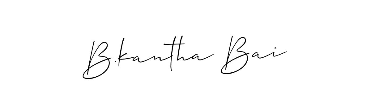 Also You can easily find your signature by using the search form. We will create B.kantha Bai name handwritten signature images for you free of cost using Allison_Script sign style. B.kantha Bai signature style 2 images and pictures png