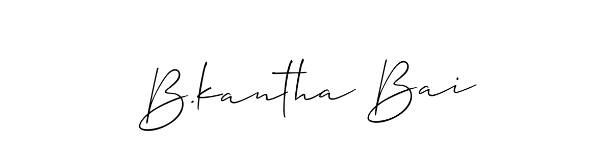 You should practise on your own different ways (Allison_Script) to write your name (B.kantha Bai) in signature. don't let someone else do it for you. B.kantha Bai signature style 2 images and pictures png