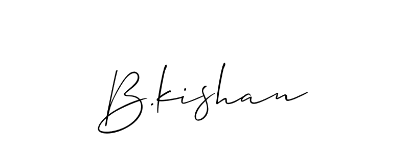 It looks lik you need a new signature style for name B.kishan. Design unique handwritten (Allison_Script) signature with our free signature maker in just a few clicks. B.kishan signature style 2 images and pictures png