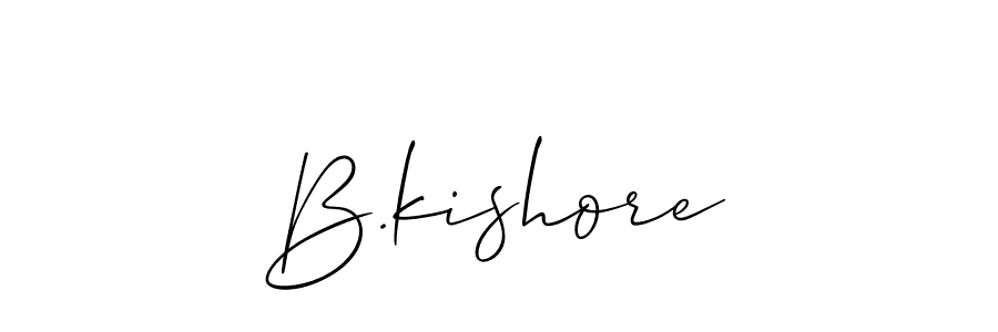 It looks lik you need a new signature style for name B.kishore. Design unique handwritten (Allison_Script) signature with our free signature maker in just a few clicks. B.kishore signature style 2 images and pictures png