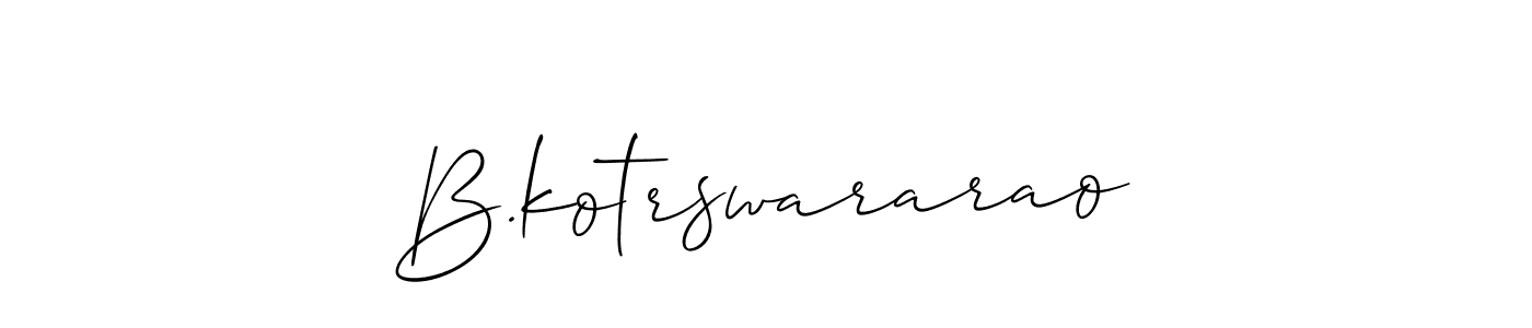 Design your own signature with our free online signature maker. With this signature software, you can create a handwritten (Allison_Script) signature for name B.kotrswararao. B.kotrswararao signature style 2 images and pictures png