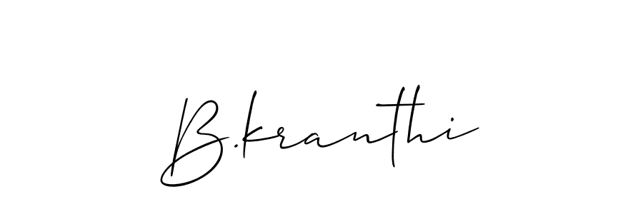 How to Draw B.kranthi signature style? Allison_Script is a latest design signature styles for name B.kranthi. B.kranthi signature style 2 images and pictures png