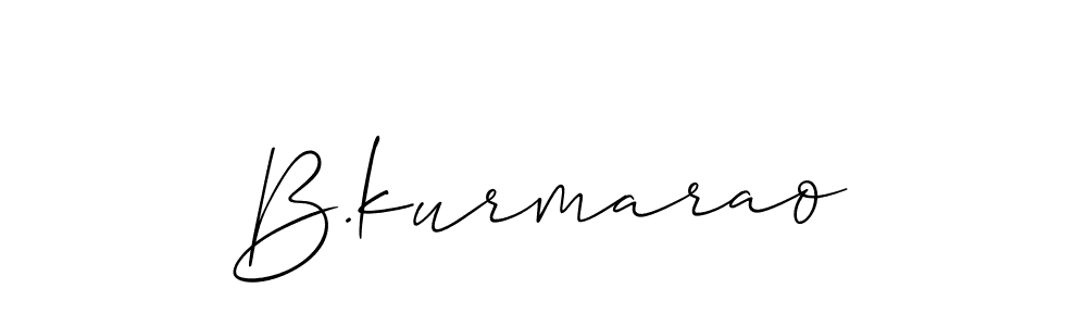 The best way (Allison_Script) to make a short signature is to pick only two or three words in your name. The name B.kurmarao include a total of six letters. For converting this name. B.kurmarao signature style 2 images and pictures png