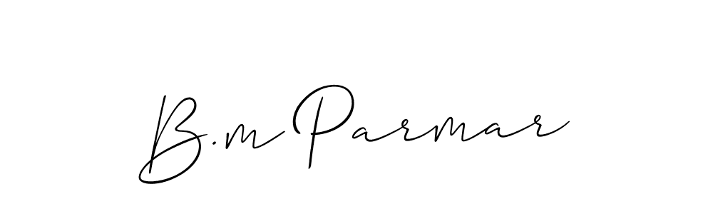 Also You can easily find your signature by using the search form. We will create B.m Parmar name handwritten signature images for you free of cost using Allison_Script sign style. B.m Parmar signature style 2 images and pictures png