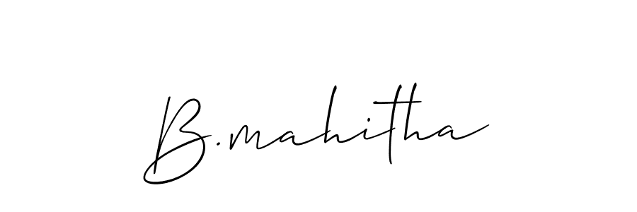 Make a short B.mahitha signature style. Manage your documents anywhere anytime using Allison_Script. Create and add eSignatures, submit forms, share and send files easily. B.mahitha signature style 2 images and pictures png