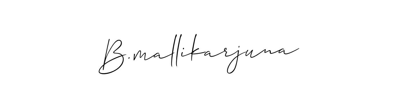 The best way (Allison_Script) to make a short signature is to pick only two or three words in your name. The name B.mallikarjuna include a total of six letters. For converting this name. B.mallikarjuna signature style 2 images and pictures png
