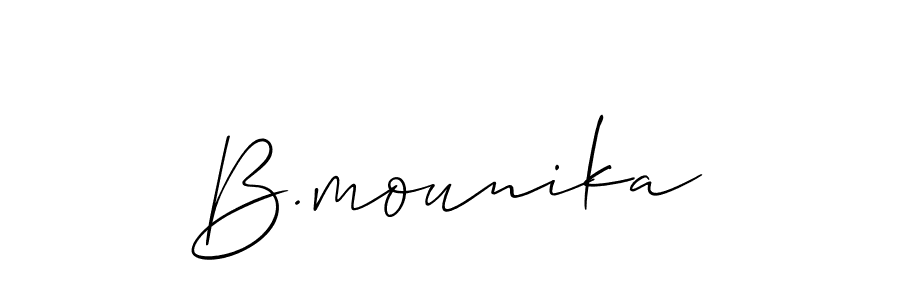 Similarly Allison_Script is the best handwritten signature design. Signature creator online .You can use it as an online autograph creator for name B.mounika. B.mounika signature style 2 images and pictures png