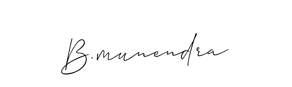 You should practise on your own different ways (Allison_Script) to write your name (B.munendra) in signature. don't let someone else do it for you. B.munendra signature style 2 images and pictures png