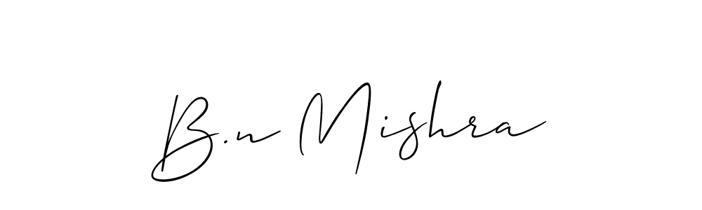 Make a beautiful signature design for name B.n Mishra. With this signature (Allison_Script) style, you can create a handwritten signature for free. B.n Mishra signature style 2 images and pictures png