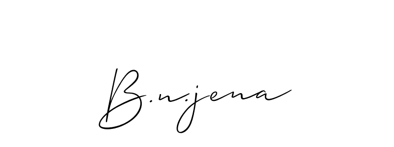 Make a beautiful signature design for name B.n.jena. With this signature (Allison_Script) style, you can create a handwritten signature for free. B.n.jena signature style 2 images and pictures png