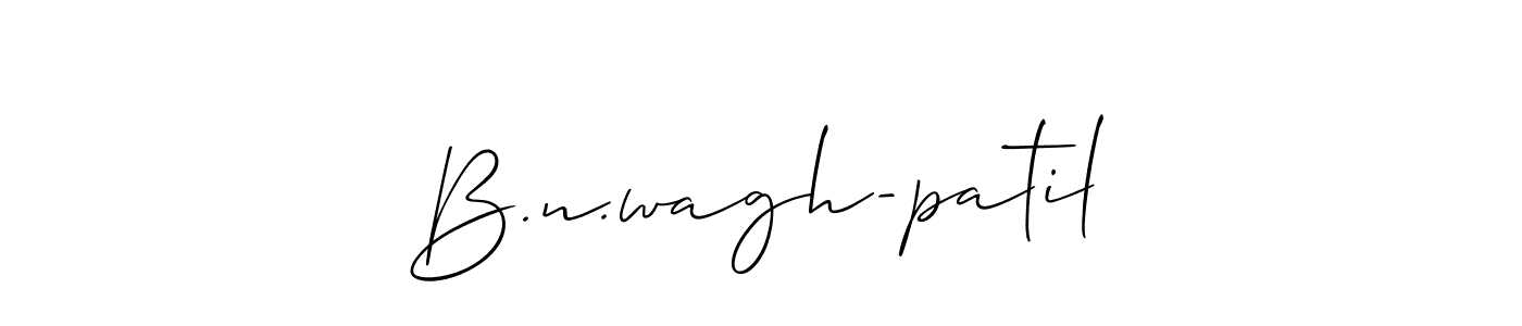 Also You can easily find your signature by using the search form. We will create B.n.wagh-patil name handwritten signature images for you free of cost using Allison_Script sign style. B.n.wagh-patil signature style 2 images and pictures png