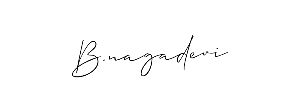 How to Draw B.nagadevi signature style? Allison_Script is a latest design signature styles for name B.nagadevi. B.nagadevi signature style 2 images and pictures png