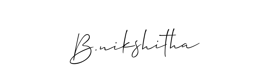 See photos of B.nikshitha official signature by Spectra . Check more albums & portfolios. Read reviews & check more about Allison_Script font. B.nikshitha signature style 2 images and pictures png