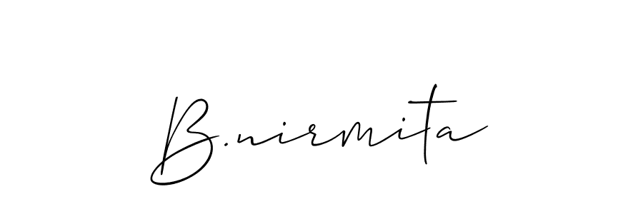 Once you've used our free online signature maker to create your best signature Allison_Script style, it's time to enjoy all of the benefits that B.nirmita name signing documents. B.nirmita signature style 2 images and pictures png