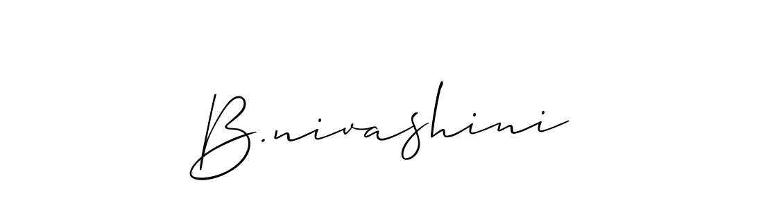 It looks lik you need a new signature style for name B.nivashini. Design unique handwritten (Allison_Script) signature with our free signature maker in just a few clicks. B.nivashini signature style 2 images and pictures png