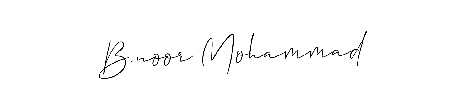 How to Draw B.noor Mohammad signature style? Allison_Script is a latest design signature styles for name B.noor Mohammad. B.noor Mohammad signature style 2 images and pictures png