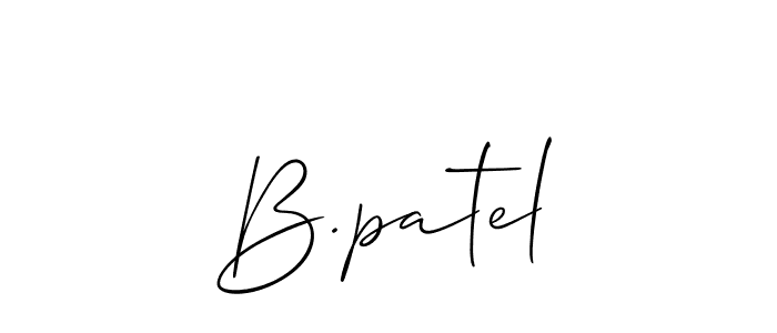 How to make B.patel name signature. Use Allison_Script style for creating short signs online. This is the latest handwritten sign. B.patel signature style 2 images and pictures png