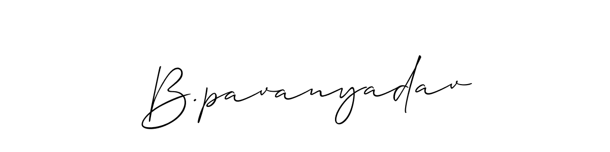 Similarly Allison_Script is the best handwritten signature design. Signature creator online .You can use it as an online autograph creator for name B.pavanyadav. B.pavanyadav signature style 2 images and pictures png