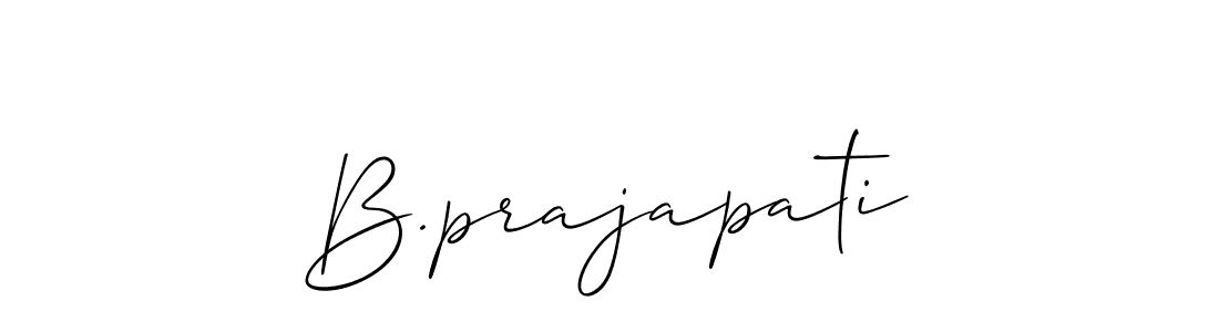Allison_Script is a professional signature style that is perfect for those who want to add a touch of class to their signature. It is also a great choice for those who want to make their signature more unique. Get B.prajapati name to fancy signature for free. B.prajapati signature style 2 images and pictures png