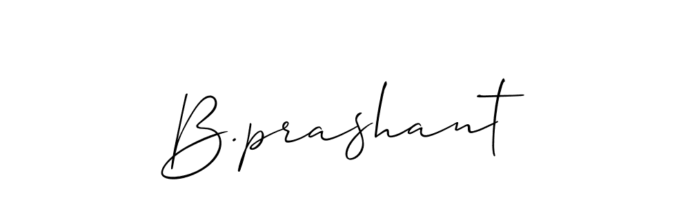 Design your own signature with our free online signature maker. With this signature software, you can create a handwritten (Allison_Script) signature for name B.prashant. B.prashant signature style 2 images and pictures png