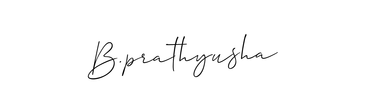 You can use this online signature creator to create a handwritten signature for the name B.prathyusha. This is the best online autograph maker. B.prathyusha signature style 2 images and pictures png