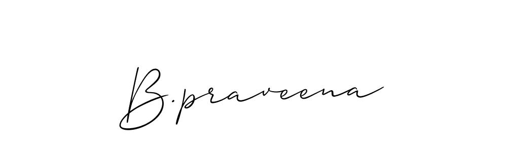 It looks lik you need a new signature style for name B.praveena. Design unique handwritten (Allison_Script) signature with our free signature maker in just a few clicks. B.praveena signature style 2 images and pictures png