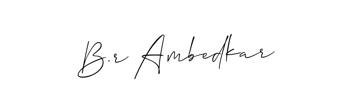 Create a beautiful signature design for name B.r Ambedkar. With this signature (Allison_Script) fonts, you can make a handwritten signature for free. B.r Ambedkar signature style 2 images and pictures png