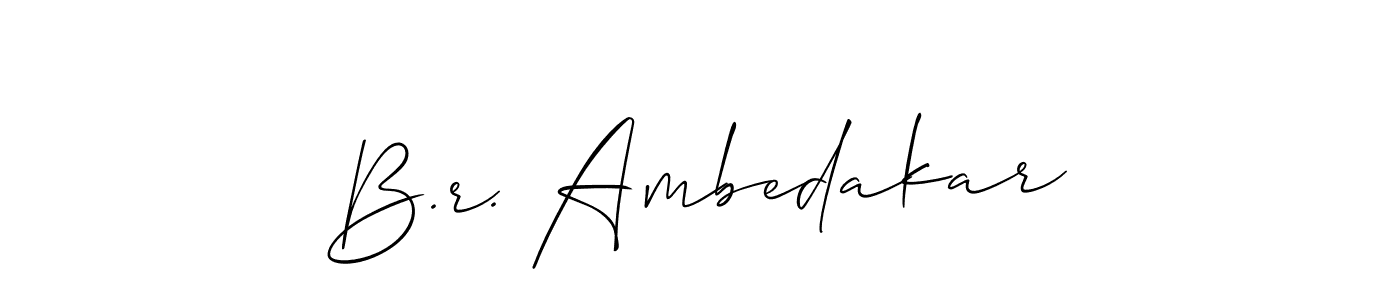 Use a signature maker to create a handwritten signature online. With this signature software, you can design (Allison_Script) your own signature for name B.r. Ambedakar. B.r. Ambedakar signature style 2 images and pictures png