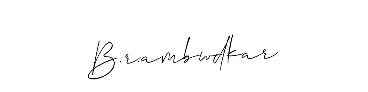 How to Draw B.r.ambwdkar signature style? Allison_Script is a latest design signature styles for name B.r.ambwdkar. B.r.ambwdkar signature style 2 images and pictures png