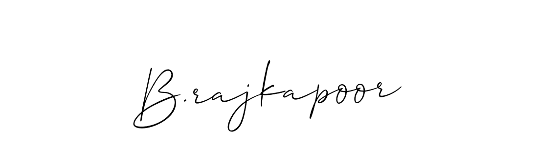 Allison_Script is a professional signature style that is perfect for those who want to add a touch of class to their signature. It is also a great choice for those who want to make their signature more unique. Get B.rajkapoor name to fancy signature for free. B.rajkapoor signature style 2 images and pictures png