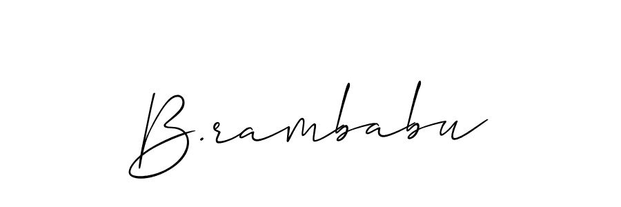 How to make B.rambabu name signature. Use Allison_Script style for creating short signs online. This is the latest handwritten sign. B.rambabu signature style 2 images and pictures png