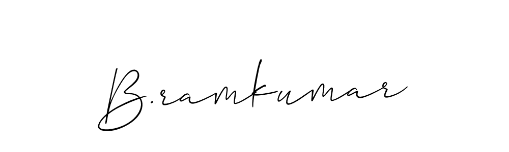 Create a beautiful signature design for name B.ramkumar. With this signature (Allison_Script) fonts, you can make a handwritten signature for free. B.ramkumar signature style 2 images and pictures png