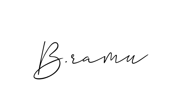 Make a short B.ramu signature style. Manage your documents anywhere anytime using Allison_Script. Create and add eSignatures, submit forms, share and send files easily. B.ramu signature style 2 images and pictures png