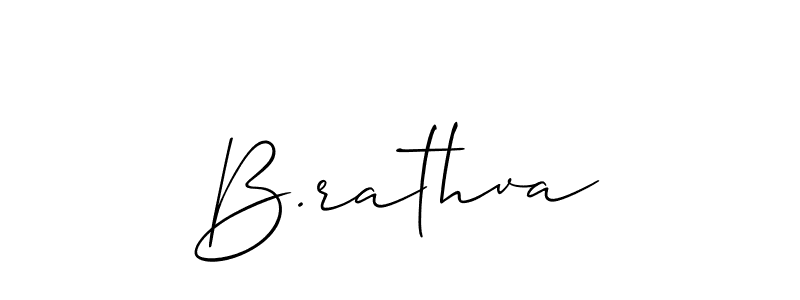 Make a beautiful signature design for name B.rathva. With this signature (Allison_Script) style, you can create a handwritten signature for free. B.rathva signature style 2 images and pictures png