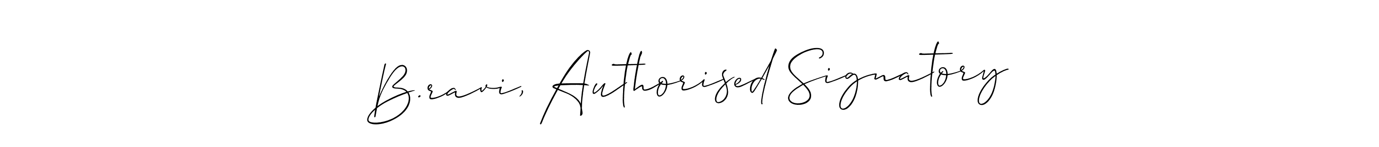 It looks lik you need a new signature style for name B.ravi, Authorised Signatory. Design unique handwritten (Allison_Script) signature with our free signature maker in just a few clicks. B.ravi, Authorised Signatory signature style 2 images and pictures png