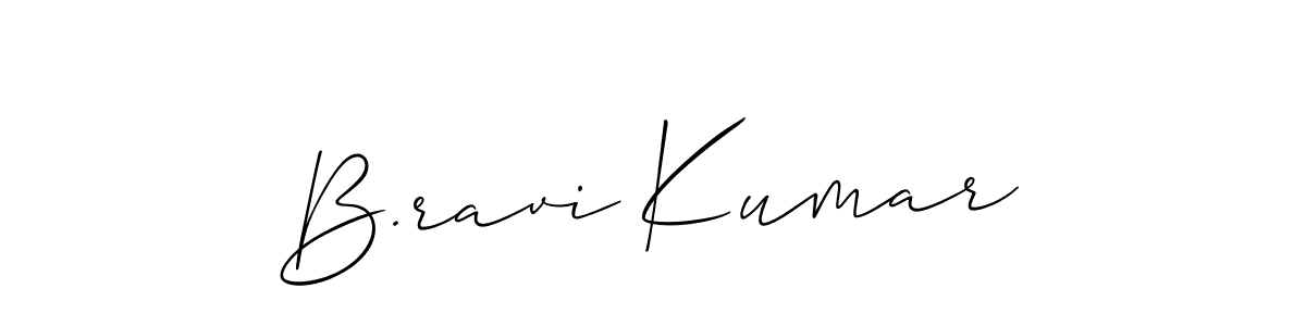 How to make B.ravi Kumar signature? Allison_Script is a professional autograph style. Create handwritten signature for B.ravi Kumar name. B.ravi Kumar signature style 2 images and pictures png