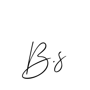 The best way (Allison_Script) to make a short signature is to pick only two or three words in your name. The name B.s include a total of six letters. For converting this name. B.s signature style 2 images and pictures png