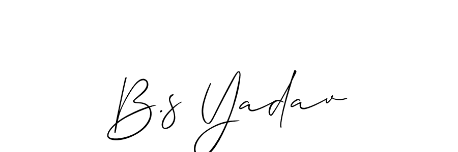 How to make B.s Yadav signature? Allison_Script is a professional autograph style. Create handwritten signature for B.s Yadav name. B.s Yadav signature style 2 images and pictures png