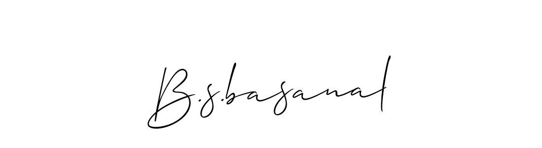 Make a beautiful signature design for name B.s.basanal. With this signature (Allison_Script) style, you can create a handwritten signature for free. B.s.basanal signature style 2 images and pictures png