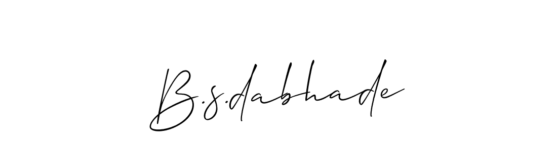 Make a beautiful signature design for name B.s.dabhade. Use this online signature maker to create a handwritten signature for free. B.s.dabhade signature style 2 images and pictures png